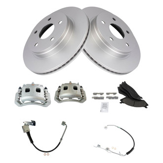 TRQ® - Front Disc Brake Kit with Ceramic Pads, Calipers and Hoses