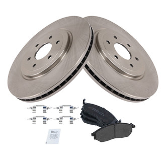 TRQ® - Front Disc Brake Kit with Semi-Metallic Pads