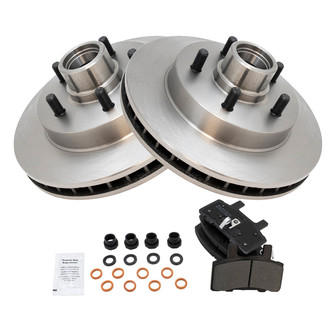 TRQ® - Front Disc Brake Kit with Semi-Metallic Pads