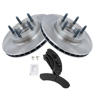 TRQ® - Front Disc Brake Kit with Semi-Metallic Pads