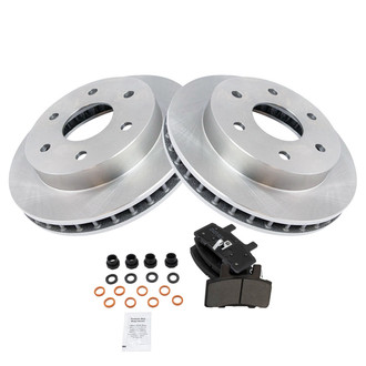 TRQ® - Front Disc Brake Kit with Semi-Metallic Pads