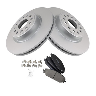 TRQ® - Front Disc Brake Kit with Semi-Metallic Pads