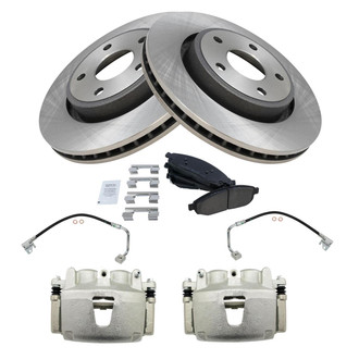 TRQ® - Front Disc Brake Kit with Ceramic Pads, Calipers and Hoses