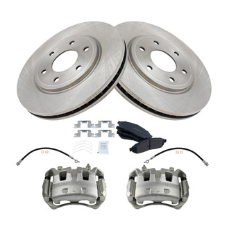 TRQ® - Front Disc Brake Kit with Ceramic Pads, Calipers and Hoses