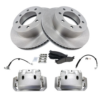 TRQ® - Front Disc Brake Kit with Ceramic Pads, Calipers and Hoses