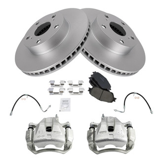 TRQ® - Front Disc Brake Kit with Ceramic Pads, Calipers and Hoses
