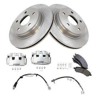 TRQ® - Front Disc Brake Kit with Ceramic Pads, Calipers and Hoses