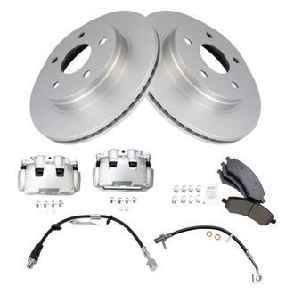 TRQ® - Front Disc Brake Kit with Ceramic Pads, Calipers and Hoses