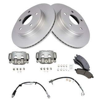 TRQ® - Front Disc Brake Kit with Ceramic Pads, Calipers and Hoses