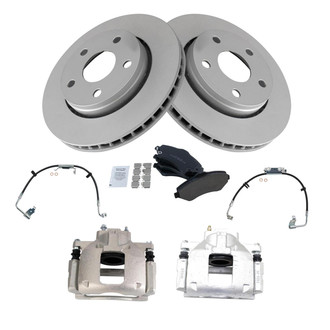 TRQ® - Front Disc Brake Kit with Ceramic Pads, Calipers and Hoses