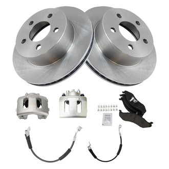 TRQ® - Front Disc Brake Kit with Ceramic Pads, Calipers and Hoses