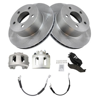 TRQ® - Front Disc Brake Kit with Ceramic Pads, Calipers and Hoses