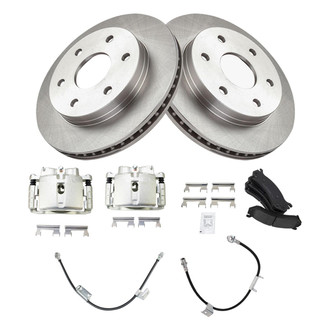 TRQ® - Front Disc Brake Kit with Ceramic Pads, Calipers and Hoses