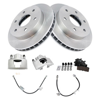 TRQ® - Front Disc Brake Kit with Ceramic Pads, Calipers and Hoses