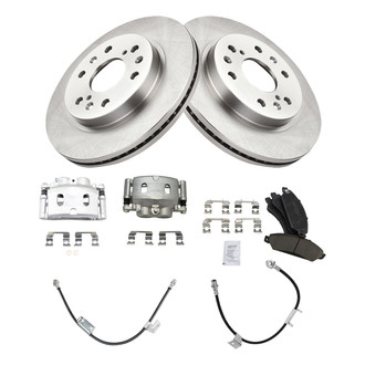TRQ® - Front Disc Brake Kit with Ceramic Pads, Calipers and Hoses