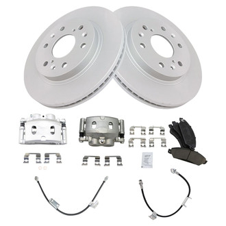 TRQ® - Front Disc Brake Kit with Ceramic Pads, Calipers and Hoses