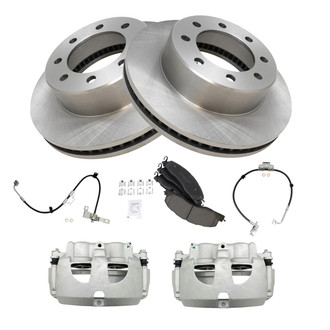 TRQ® - Front Disc Brake Kit with Ceramic Pads, Calipers and Hoses