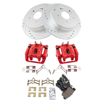 TRQ® - Performance Ceramic Rear Brake Kit with Calipers
