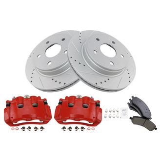 TRQ® - Performance Ceramic Front Brake Kit with Calipers