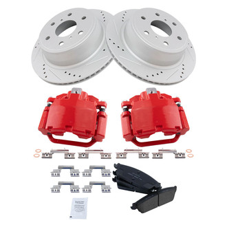 TRQ® - Performance Ceramic Rear Brake Kit with Calipers