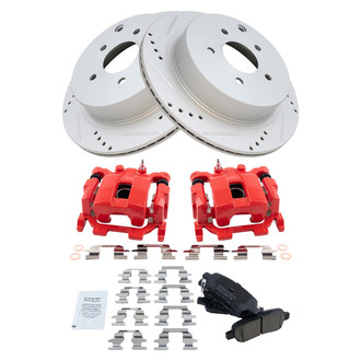 TRQ® - Performance Ceramic Rear Brake Kit with Calipers