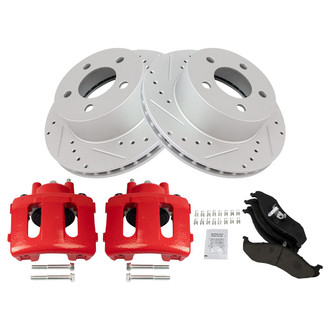 TRQ® - Performance Ceramic Front Brake Kit with Calipers