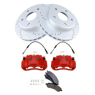 TRQ® - Performance Ceramic Front Brake Kit with Calipers and Hoses