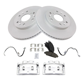 TRQ® - Front Disc Brake Kit with Ceramic Pads, Calipers and Hoses