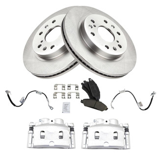 TRQ® - Front Disc Brake Kit with Ceramic Pads, Calipers and Hoses