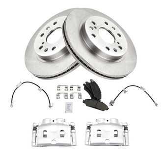 TRQ® - Front Disc Brake Kit with Ceramic Pads, Calipers and Hoses