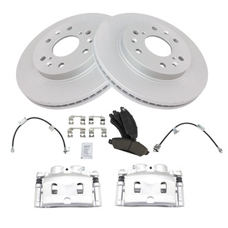 TRQ® - Front Disc Brake Kit with Ceramic Pads, Calipers and Hoses