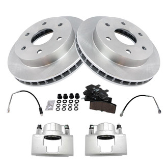 TRQ® - Front Disc Brake Kit with Ceramic Pads, Calipers and Hoses