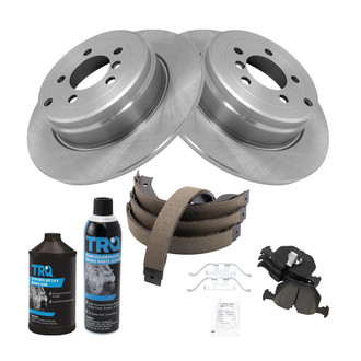 TRQ® - Rear Disc Brake Kit with Ceramic Pads and Shoes