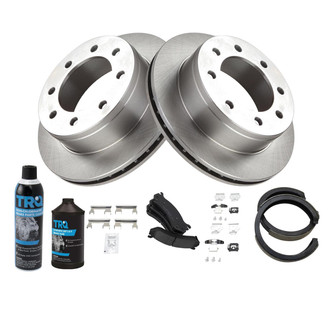 TRQ® - Rear Disc Brake Kit with Ceramic Pads and Shoes