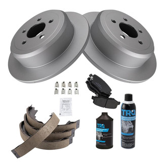 TRQ® - Rear Disc Brake Kit with Ceramic Pads and Shoes