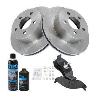 TRQ® - Front Disc Brake Kit with Semi-Metallic Pads