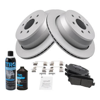 TRQ® - Rear Disc Brake Kit with Semi-Metallic Pads