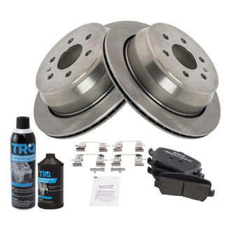 TRQ® - Rear Disc Brake Kit with Semi-Metallic Pads