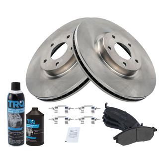 TRQ® - Front Disc Brake Kit with Semi-Metallic Pads