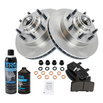 TRQ® - Front Disc Brake Kit with Semi-Metallic Pads