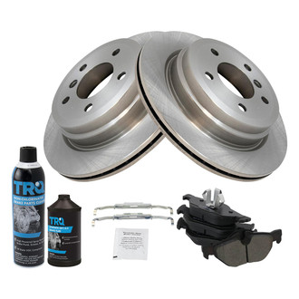 TRQ® - Rear Disc Brake Kit with Semi-Metallic Pads