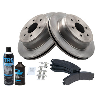 TRQ® - Rear Disc Brake Kit with Semi-Metallic Pads
