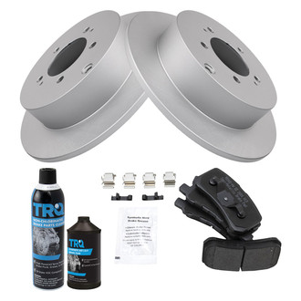 TRQ® - Rear Disc Brake Kit with Semi-Metallic Pads