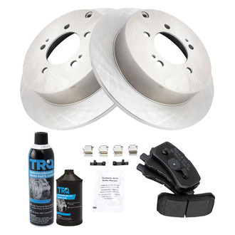 TRQ® - Rear Disc Brake Kit with Semi-Metallic Pads