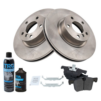TRQ® - Front Disc Brake Kit with Semi-Metallic Pads