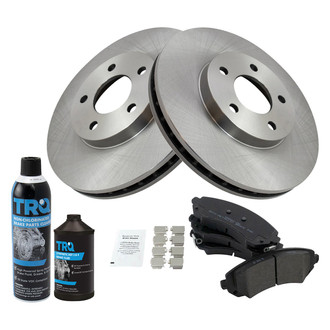 TRQ® - Front Disc Brake Kit with Semi-Metallic Pads