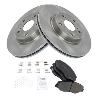 TRQ® - Front Disc Brake Kit with Semi-Metallic Pads