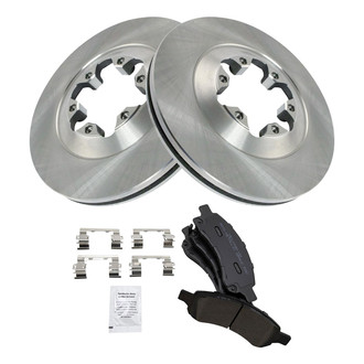 TRQ® - Front Disc Brake Kit with Semi-Metallic Pads