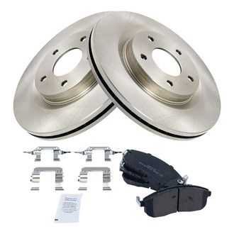 TRQ® - Front Disc Brake Kit with Semi-Metallic Pads