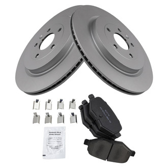 TRQ® - Rear Disc Brake Kit with Semi-Metallic Pads